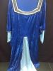 Adult Female Costumes to Hire - Medieval - Dark & light blue dress with silverneckline detail